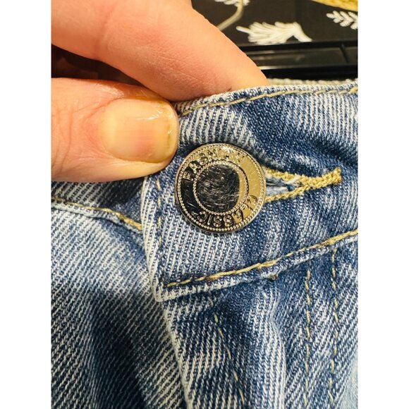 Tapata Wide Leg Blue Denim Cargo Jeans L 34" Inseam Elastic Waist Pockets Casual - Picture 5 of 10